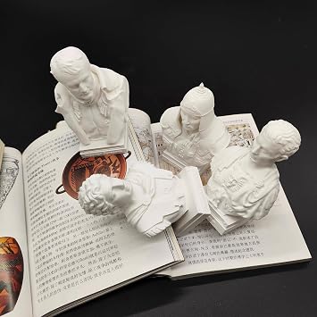 Caesar Statue Alexander Bust Statue 3D Printing Napoleon Figure Genghis Khan Sculpture for Living Room Home Shelf Decor, Collection Figurine (Genghis Khan)