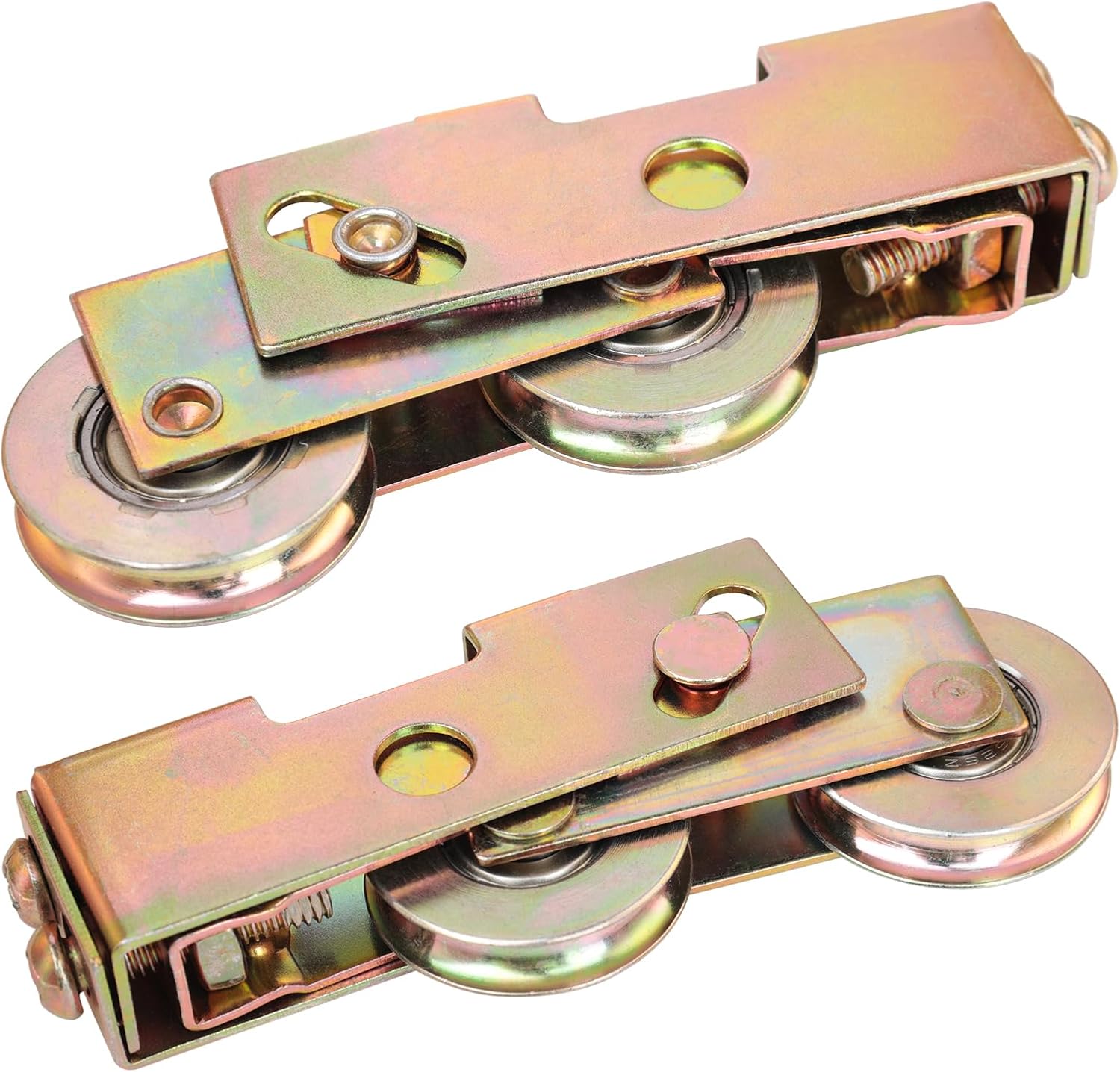 2 Pack Sliding Door Rollers, 1 1/4 Inch Sliding Glass Door Tandem Wheels Replacement Kit, 330LBS Heavy Duty Tamdem Rollers for Patio Door