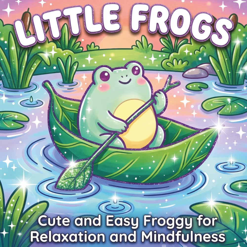 Little Frogs Coloring Book: Simple and Bold Pond Life Illustrations for Relaxation and Mindfulness