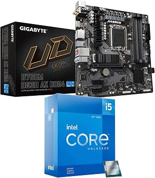 Micro Center CPU Motherboard Combo Intel core i5-12600KF w/GIGABYTE B760M DS3H AX DDR4