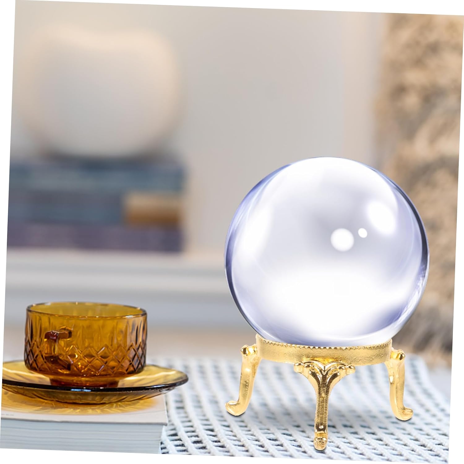 VALICLUD Metal Crystal Ball Display Stand 2 Pcs for Desktop Sphere