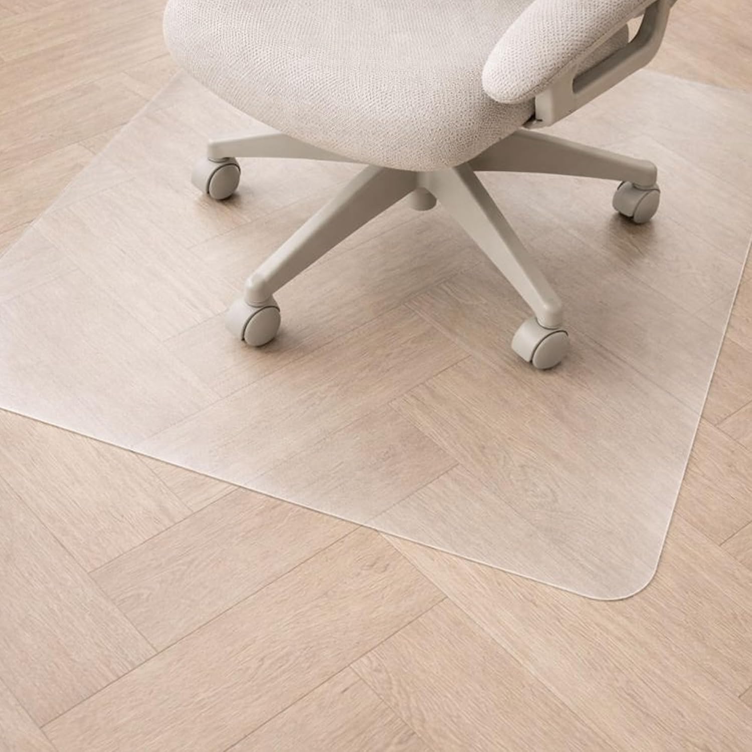 Marvelux Office Chair Mat for Hardwood Floors 30" x 48" Clear PVC Hard Floor Protector Mat for Under Desks, Rectangular Vinyl Floor Mat for Computer Desks and Gaming Chairs, Shipped Flat