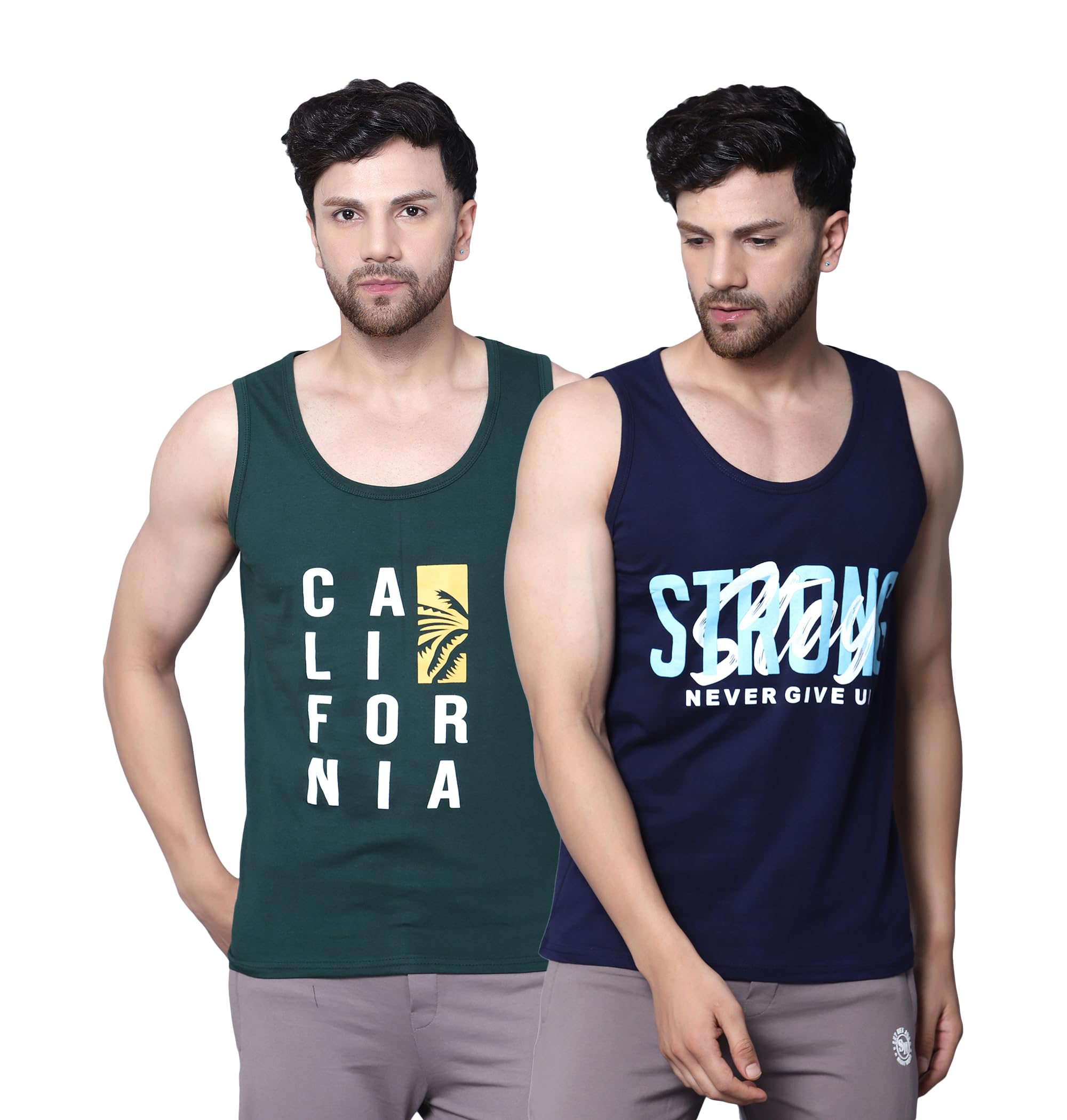 Sponsored Ad - Designer Men Vest Versatile Cotton Sando/Baniyan/Ganji for Boys - Perfect for Gym Workouts, Vacations, and Beaches