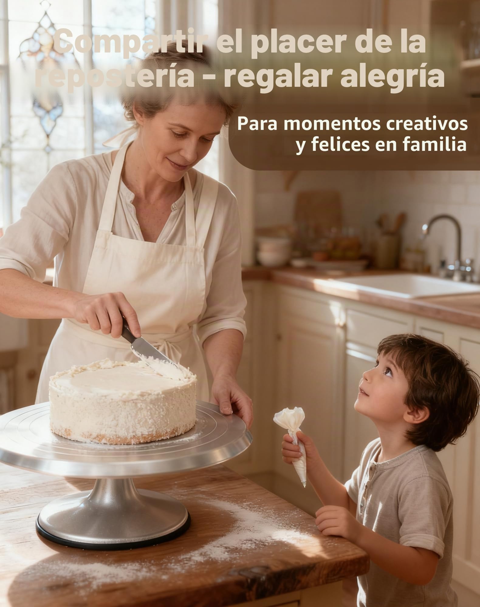 LAOYE Plato para Tartas Giratoria de 30cm de Aluminio, Plato Giratoria para Tartas con Base, Plato Giratoria para Tartas con Pie, Plato Giratoria para Tartas, Soporte para Tartas, Plato para Tartas