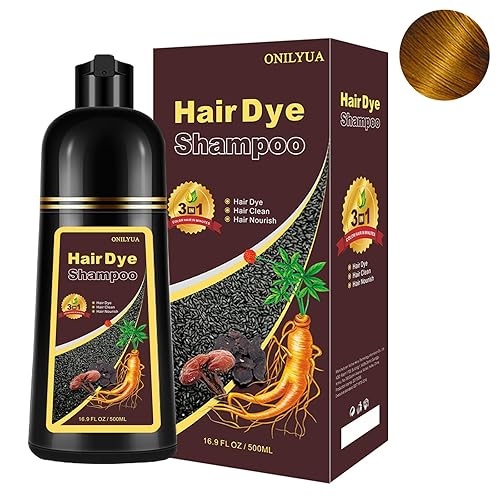 Champú de tinte para cabello castaño rubio para cabello teñido, champú de color de cabello de larga duración para cobertura de cabello gris, champú disponible en Yaxa Venezuela