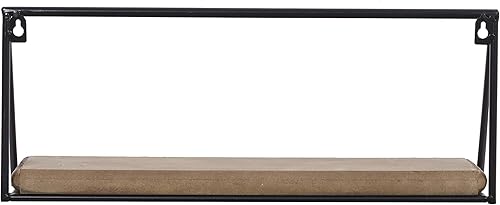 Miniatura 6 de Deco 79 Estante de pared geométrico de metal industrial, juego de 3 14", 19", 24"W, negro