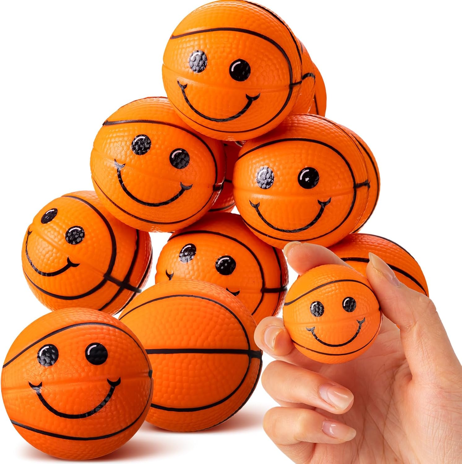 Amazon.com: Arrowbash 12 Pcs Mini Face Stress Balls Sport Squeeze ...