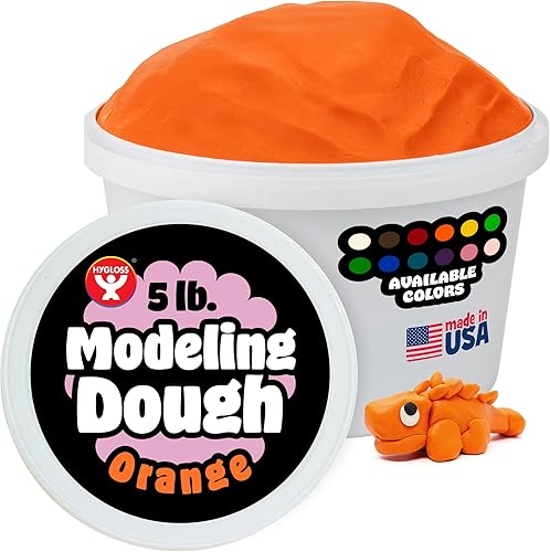 Vista 15 de Hygloss Play Modeling Masa para niños – Masa sensorial segura y no tóxica para artes y manualidades – Tina de 3 libras – Arcilla de juego para Rosa