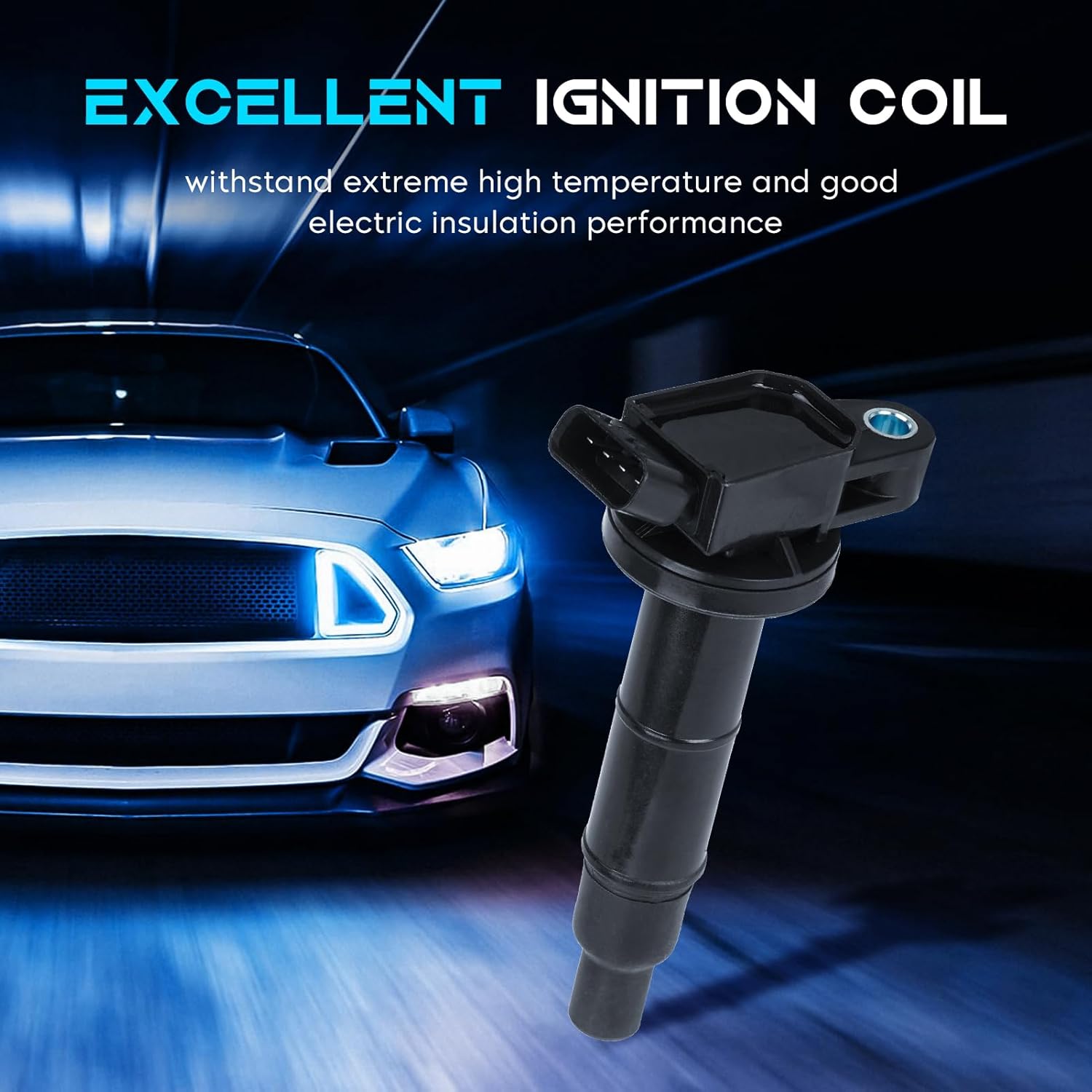 Set of 4 Ignition Coils Pack 4 Iridum Spark Plugs Compatible with Lexus HS250h 2.4L, Scion xB tC, Camry Corolla Matrix RAV4 Highlander Solara, Pontiac Vibe Replace UF333