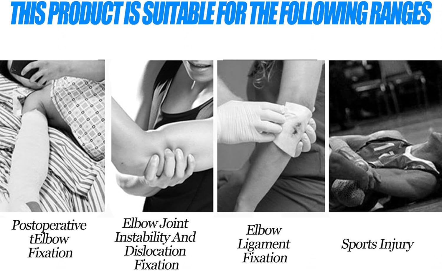 Adjustable Hinged Elbow Brace |Adjustable Post Op ArmSplint & Shoulder Strap| Post Tendon Injury |Surgery Pain Relief Recoveryrt |Tennis| Tendonitis,Left