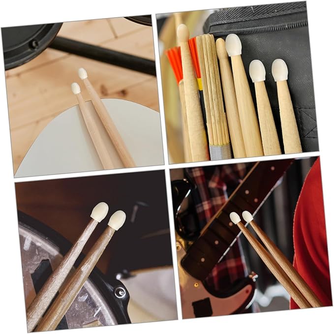 20 tapas de silicona para baquetas para práctica de batería miniatura 7
