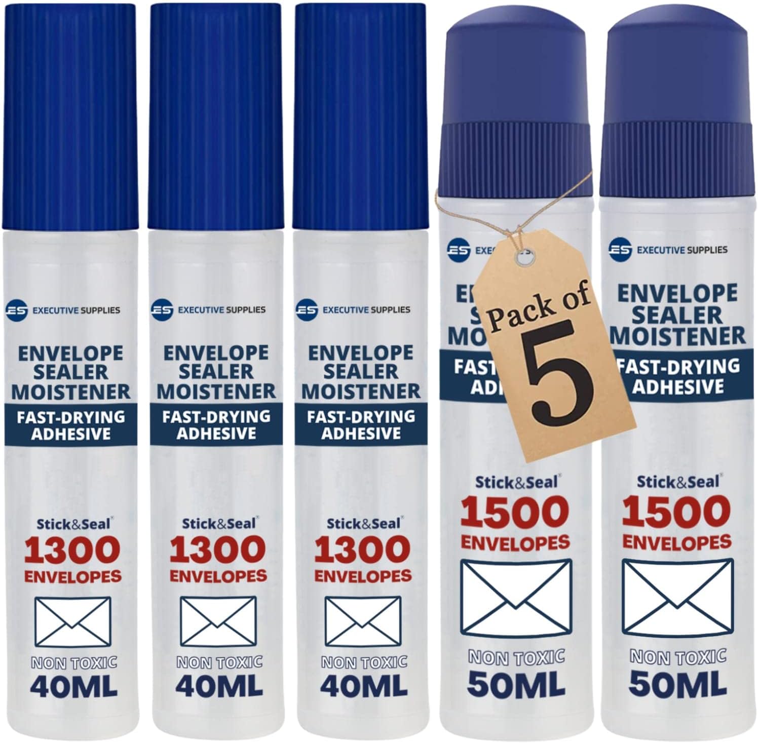 Envelope Moistener Sealer with Adhesive,dab n Seal, Stamp