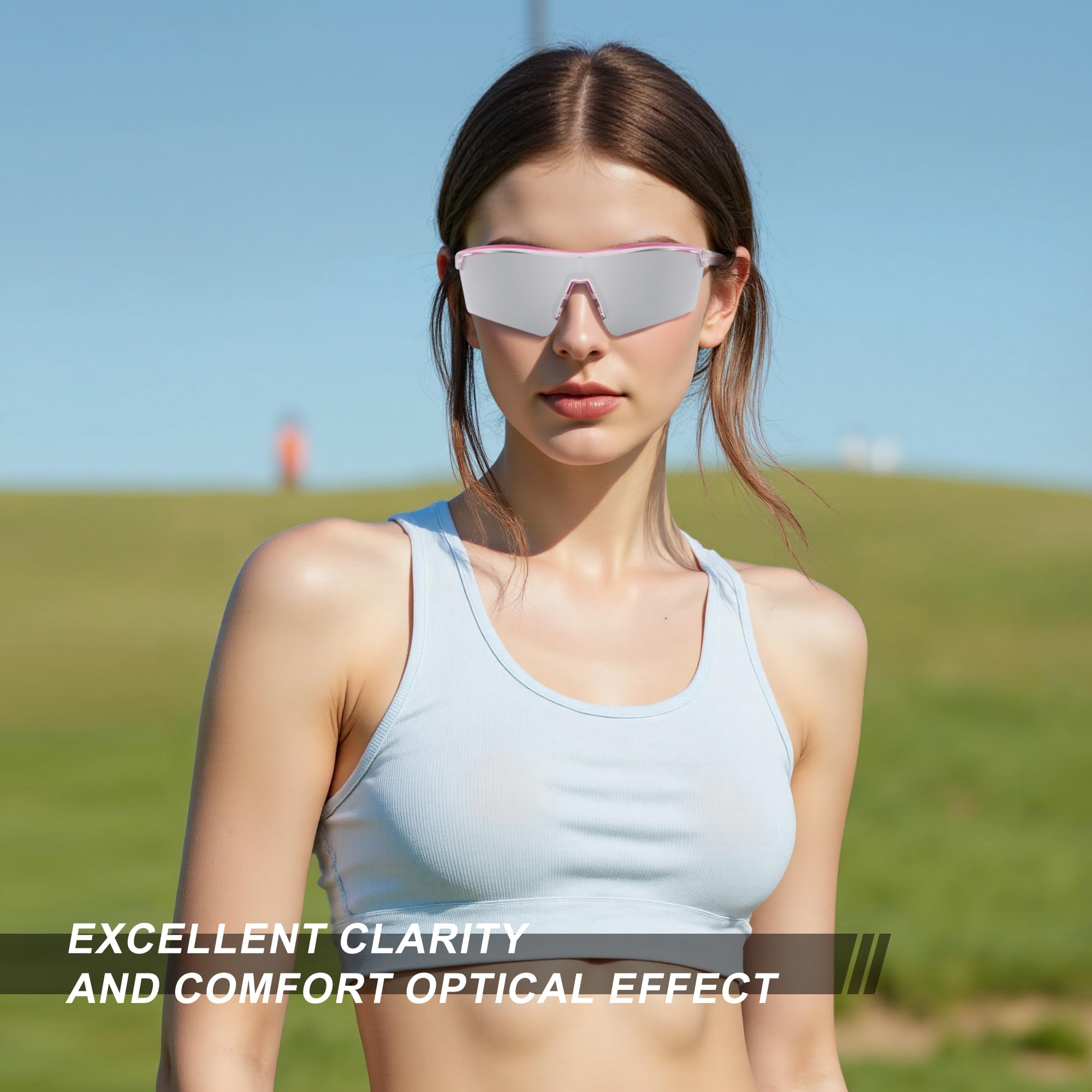 Polarisierte Sport-Sonnenbrille aus Polycarbonat für Herren und Damen, für Golf, Pickleball, Laufen, Tennis, Radfahren