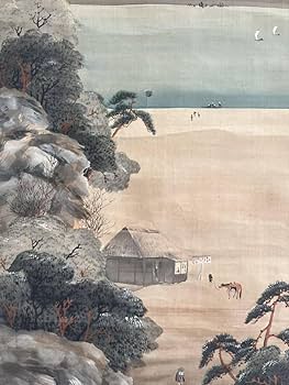 Amazon.co.jp: 真作江戸期 司馬江漢「富士山渡場之図」古い