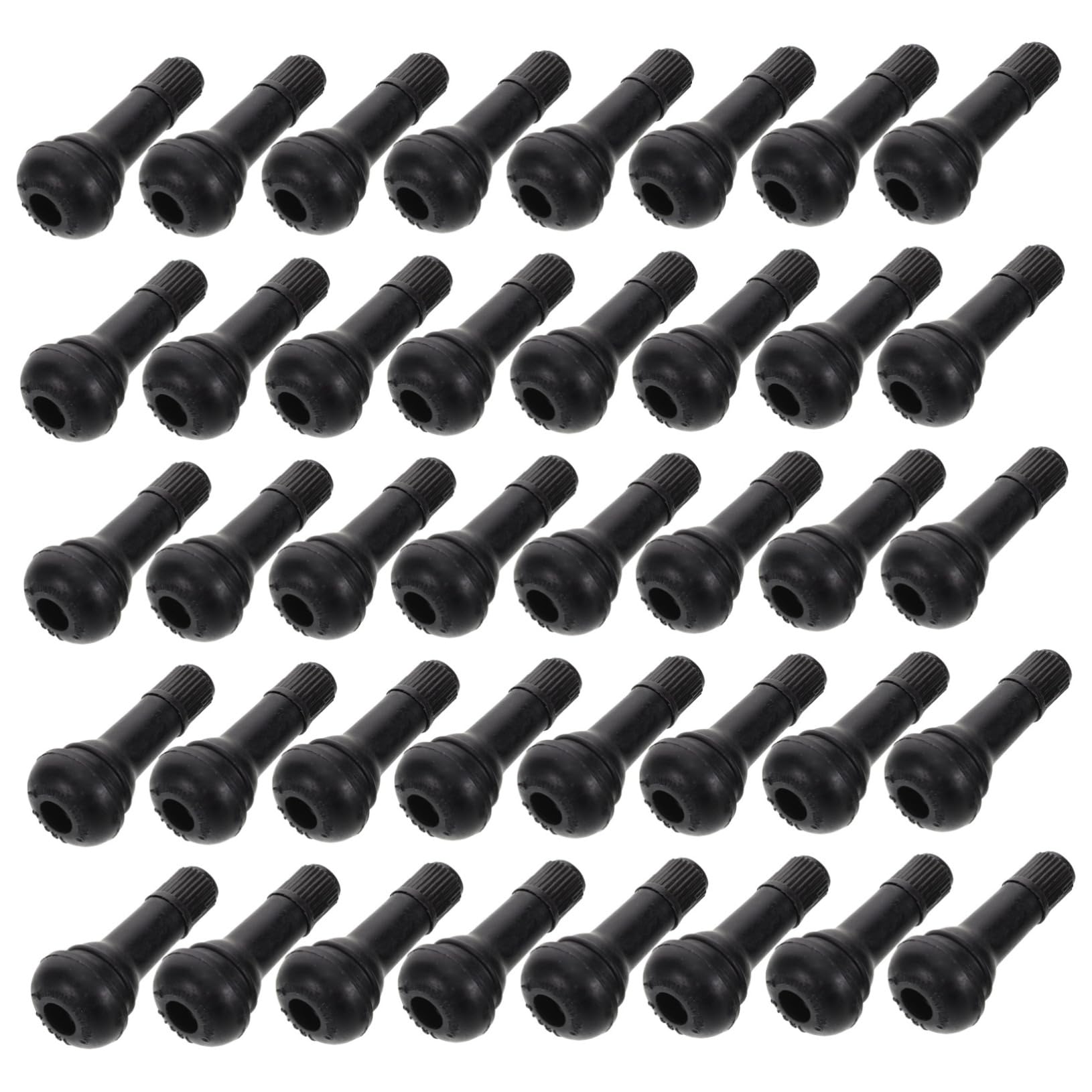 Gatuida 100 Pièces Valve de Pneu en Caoutchouc et Alliage de Zinc, Tige Tr414 pour Véhicule, Étanchéité Élevée, Pose Facile
