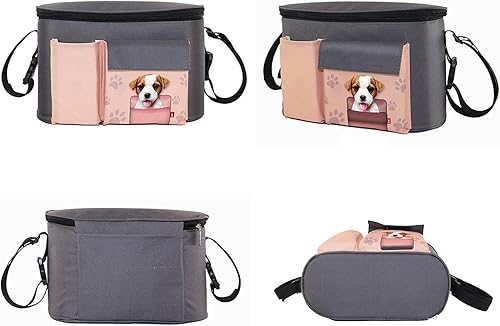 Miniatura 2 de Organizador de cochecito Bolsa de cochecito Múltiples bolsillos Gran capacidad Dos métodos de uso (negro)