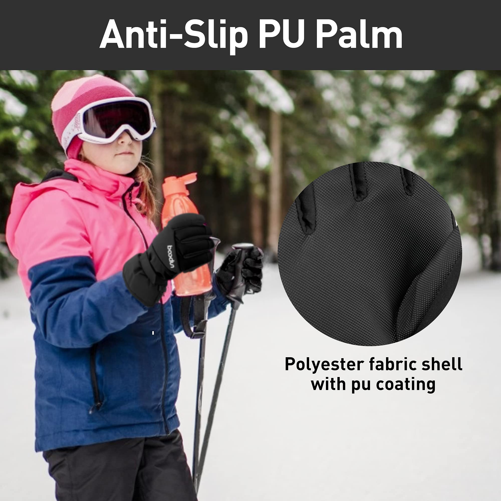 Arcweg Handschuhe Kinder Jungen Winter Warm Winterhandschuhe Skihandschuhe Fahrradhandschuhe Mädchen rutschfest Wasserdicht Gloves Laufhandschuhe Fingerhandschuhe Sport Wandern Laufen Ski