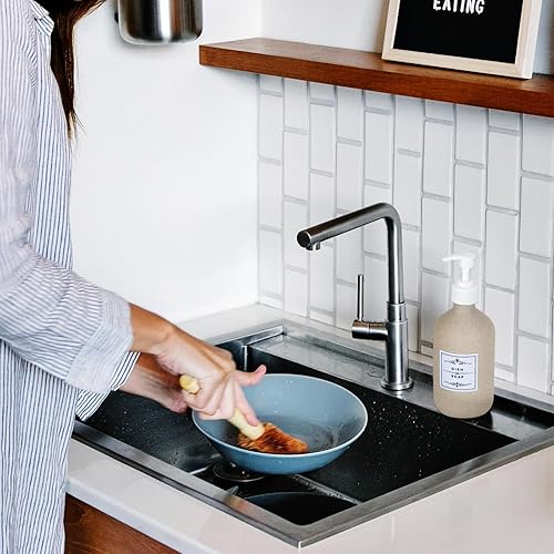Miniatura 5 de Paquete de 2 dispensadores de botellas con bomba de 16.9 onzas, 16.9 fl oz, dispensadores de bomba de encimera de baño, recipientes de plástico