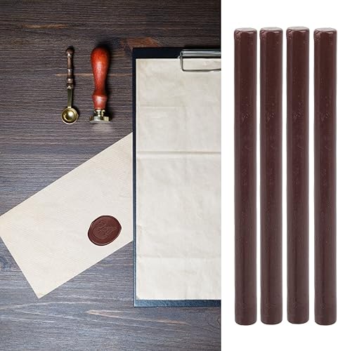 Miniatura 4 de ZJchao Barras de cera de sellado, 10 piezas de cera adhesiva para manualidades, laca redonda, sobres de sello pequeño, kit de cera, pistola de