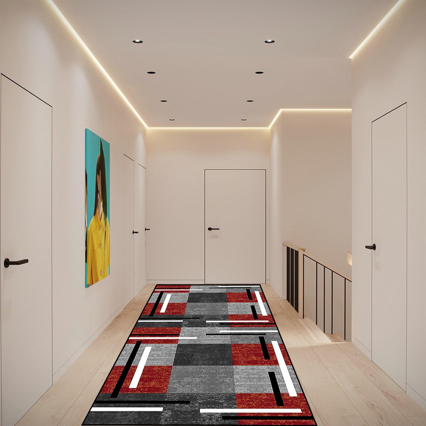 Tapis cuisine devant évier doux 110x490cm pour salle à manger