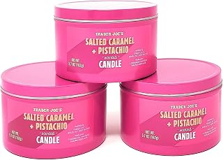 Trader Joe's Salted Caramel + Pistachio Scented Candle 162g 1.7 oz - 3Pack