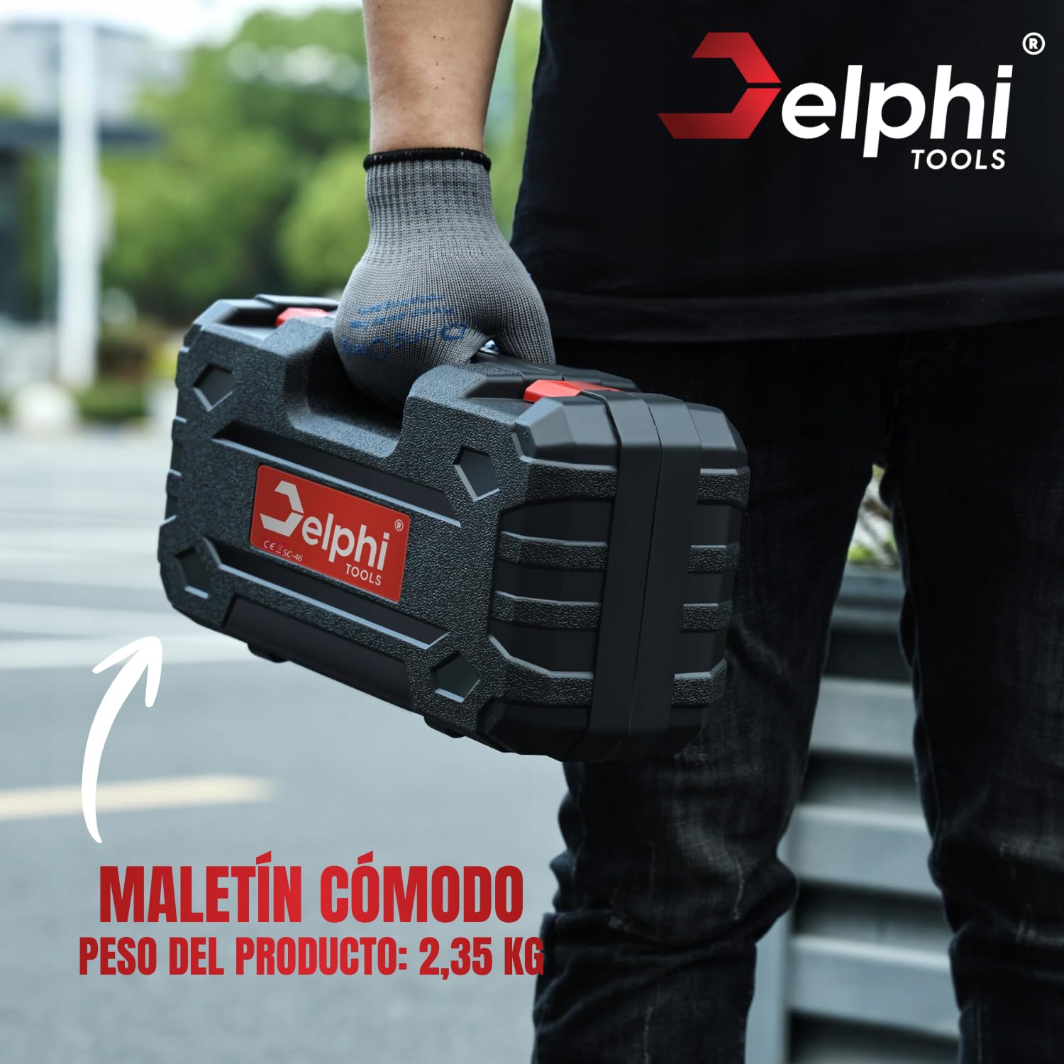 Delphi Mini Motosierra con Batería Sierra de Poda 6 y 4 Pulgadas 800W 21V Motosierra de Mano con 2 Baterías - ideal para cortar ramas, madera, palets y árboles pequeños