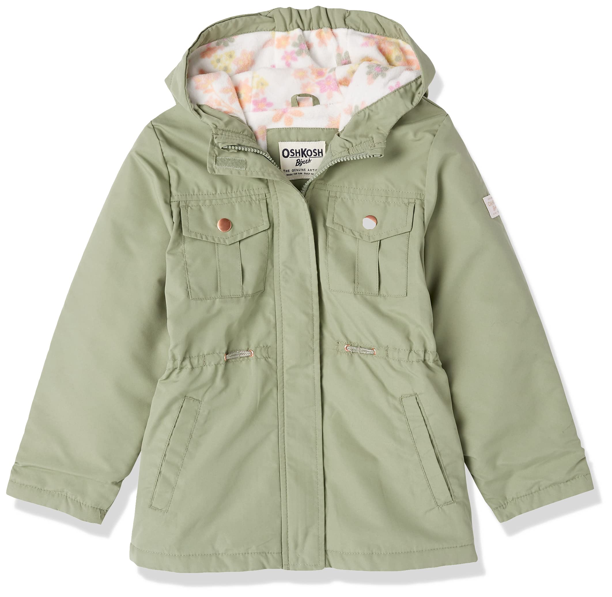 OSHKOSH B'GOSH girls Midweight Fleece Lined Windbreaker Jacket