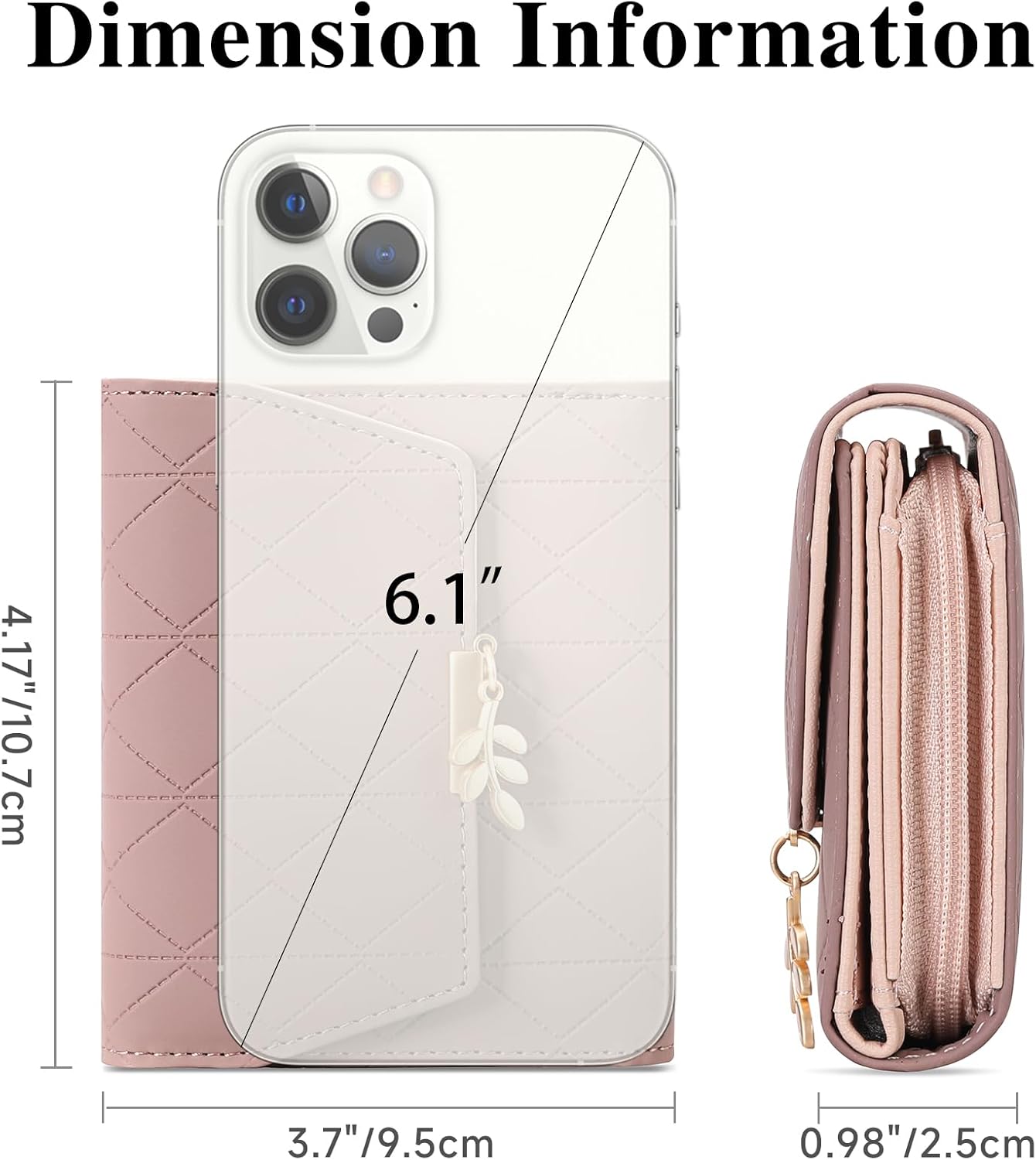 Small Wallet Women Leather RFID Blocking Card Holder Compact Wallets Zipper Coin Pocket with ID Window - Image 4