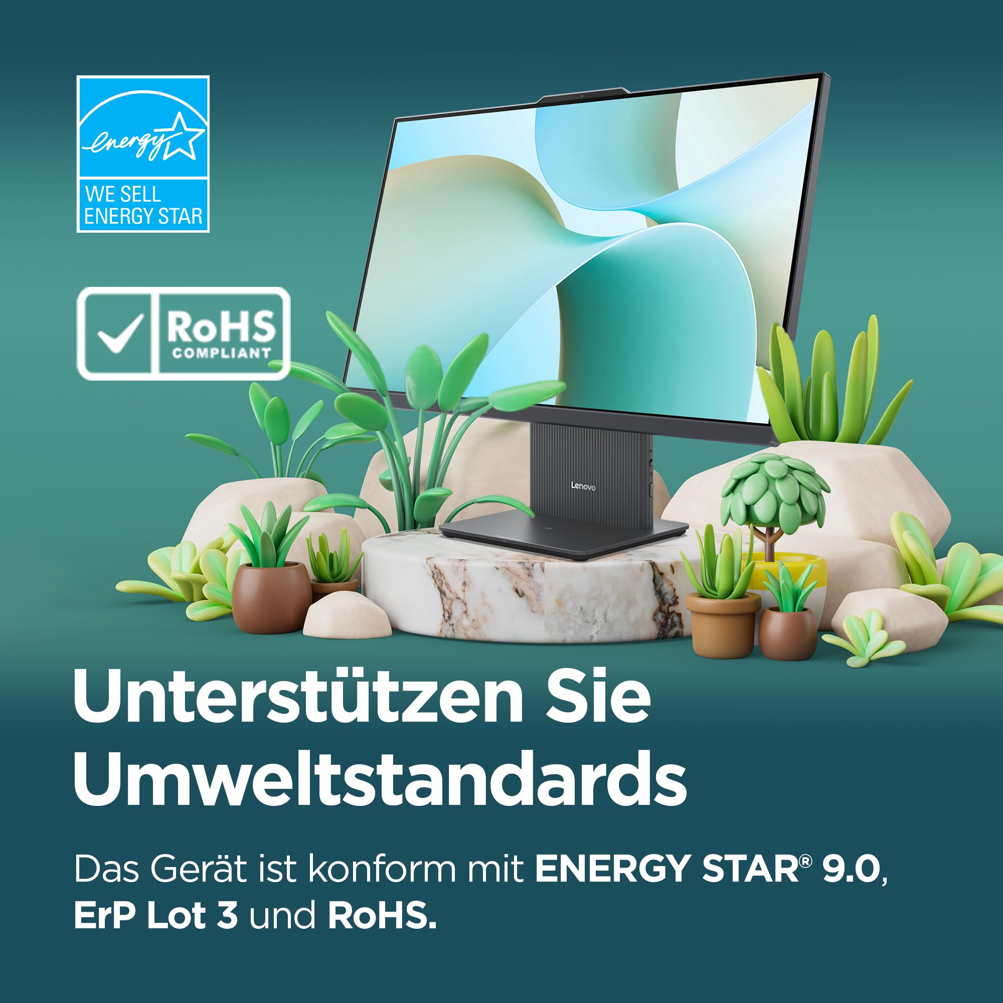 Lenovo IdeaCentre All-In-One PC | 27" Full HD Display | AMD Ryzen 7 250 | 16GB RAM | 1TB SSD | AMD Radeon 780M Grafik | Windows 11 | Inkl. Maus und Tastatur | Grau | 3 Monate Premium Care