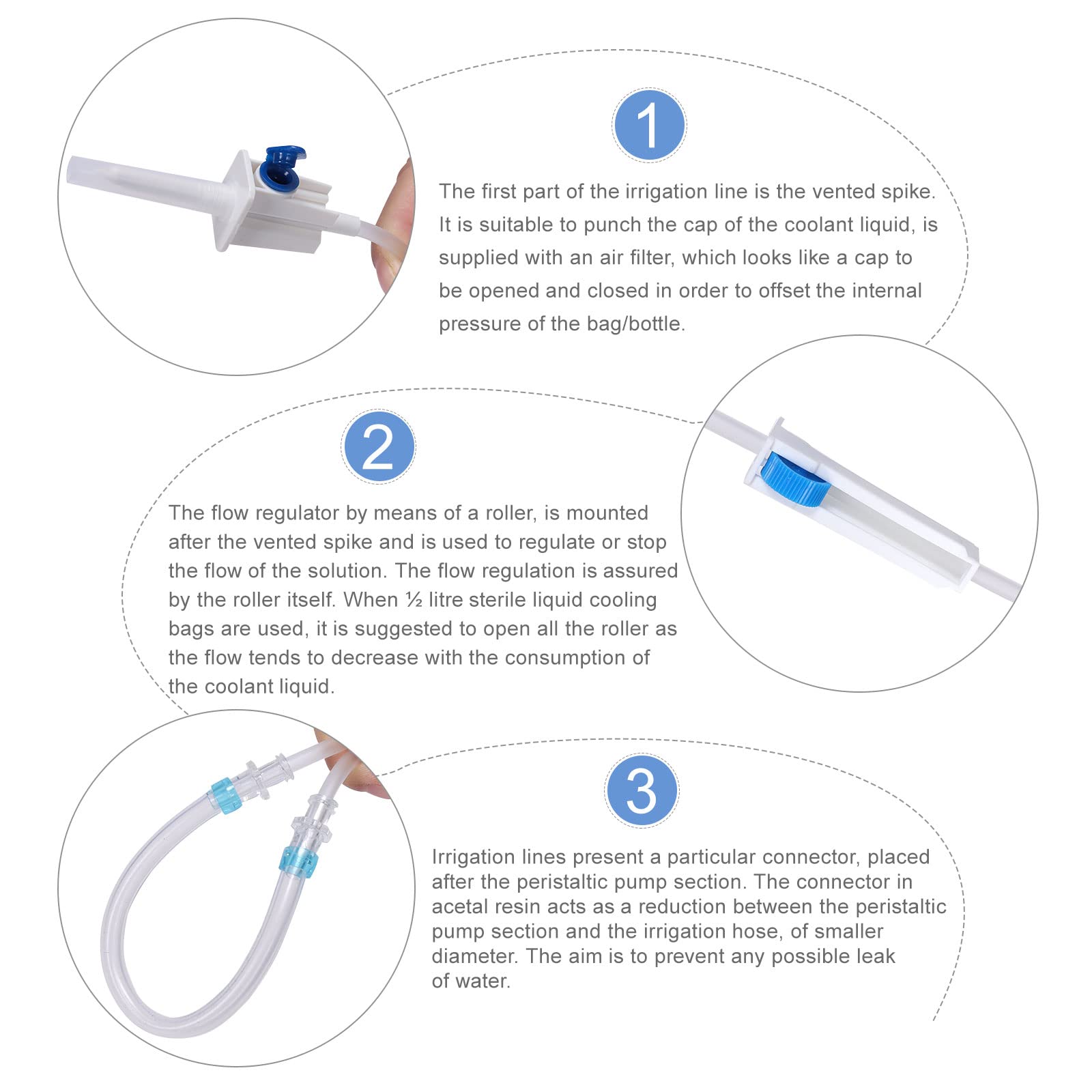 Ensemble de tubes d'irrigation jetables dentaires pour moteur d'implant EMS