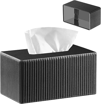 PUSU Extra Large Rectangular PU Leather Tissue Box Cover,Tissues Holder