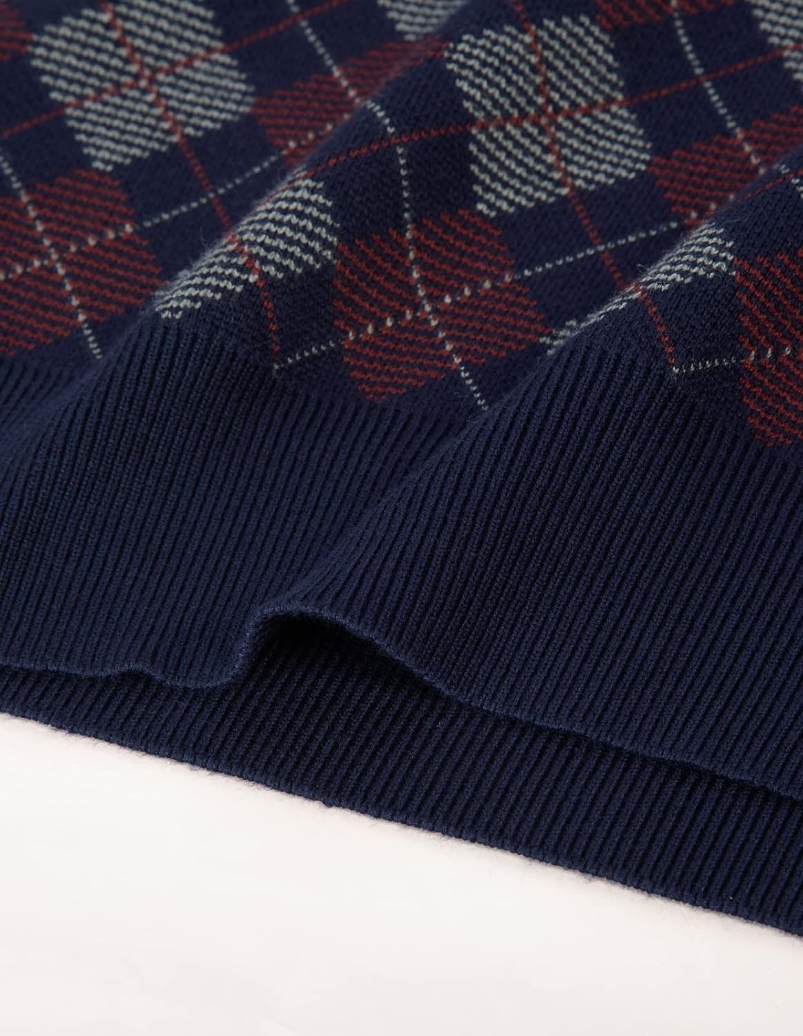 PJ PAUL JONES Mens V-Neck Knitted Sweater Vest Solid Plain Sleeveless Pullover Knitwear - Image 4