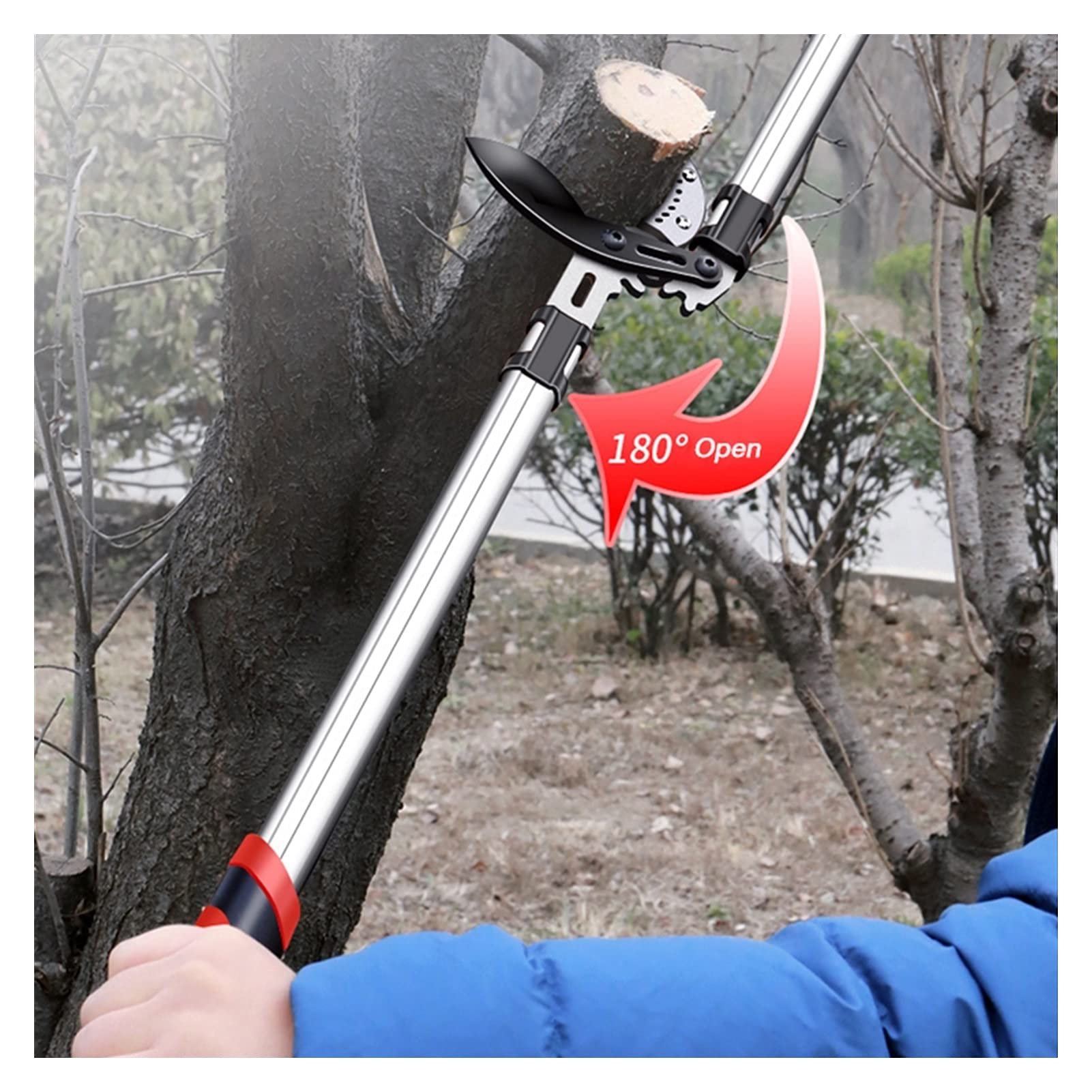 Tijeras de podar telescópicas largas, tijeras de yunque, herramienta de jardinería, cortador de ramas de árboles, herramienta manual agrícola, cortador de jardín, podadora, herramienta para dar f