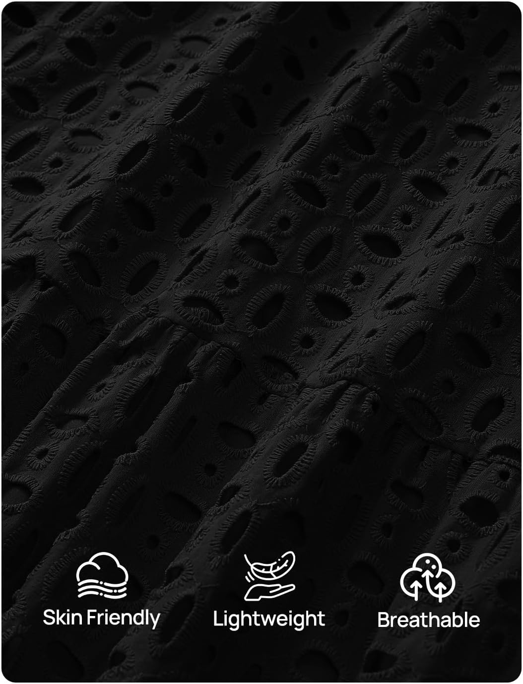 ZESICA Women's 2026 Summer Sleeveless Maxi Dress Casual V Neck Hollow Out Eyelet A Line Flowy Party Long Dresses - Image 7