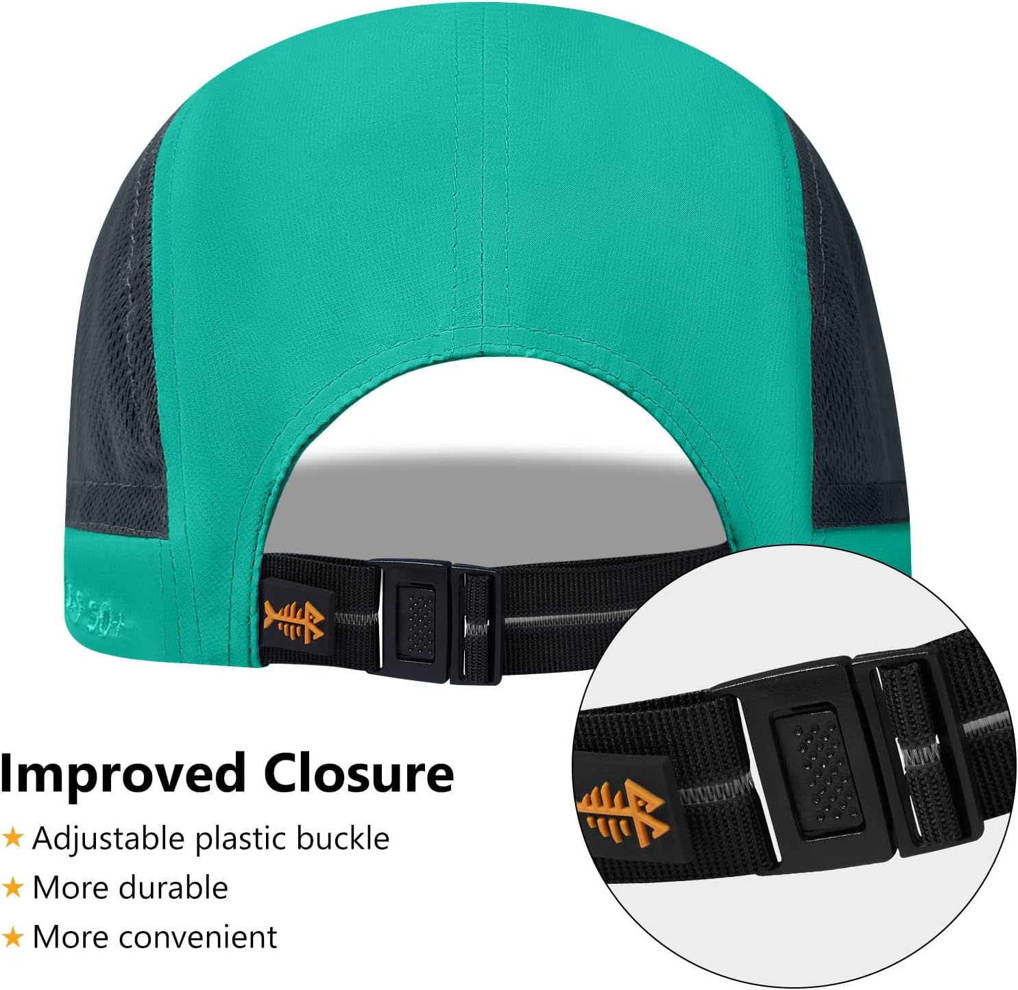 BASSDASH Folding Fishing Baseball Cap UPF 50+ Water Resistant Outdoor Portable Brim Hats for Women Men Hiking Adjustable - Image 2