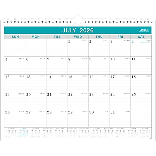 Calendar 2026-2027, 18 Months from July 2026 to December 2027,11.5" x 14.6", with Julian Date