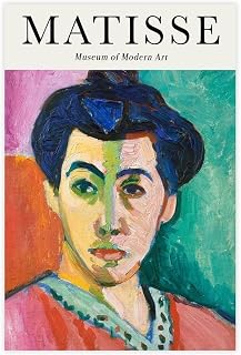 ZSULO Henri Matisse Portrait of Madame Matisse The Green Line The Green Stripe Painting Art Print Retro Vintage Museum Poster Canvas Poster Bedroom Decor Room Unframe 24x36inch