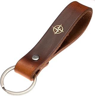 Llavero cuero signo del zodiaco dorado repujado el pequeño regalo Unisex adulto