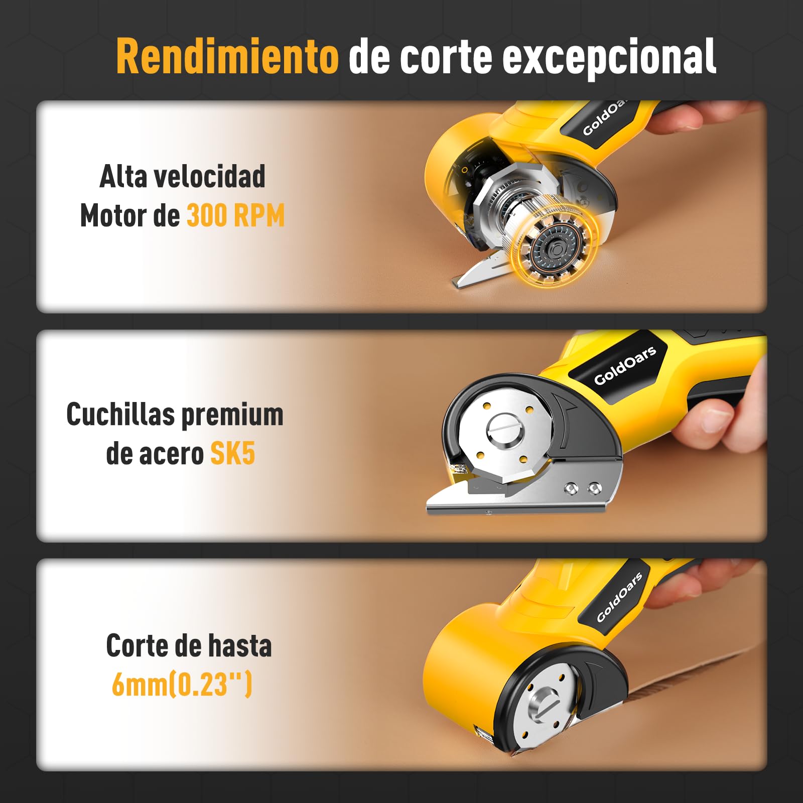 Cortadora de Cartón, Cortadora Eléctrica Recargable 4V, Espesor de Corte 6mm para Cartón, Cajas y Manualidades, Incluye Cuchilla Adicional