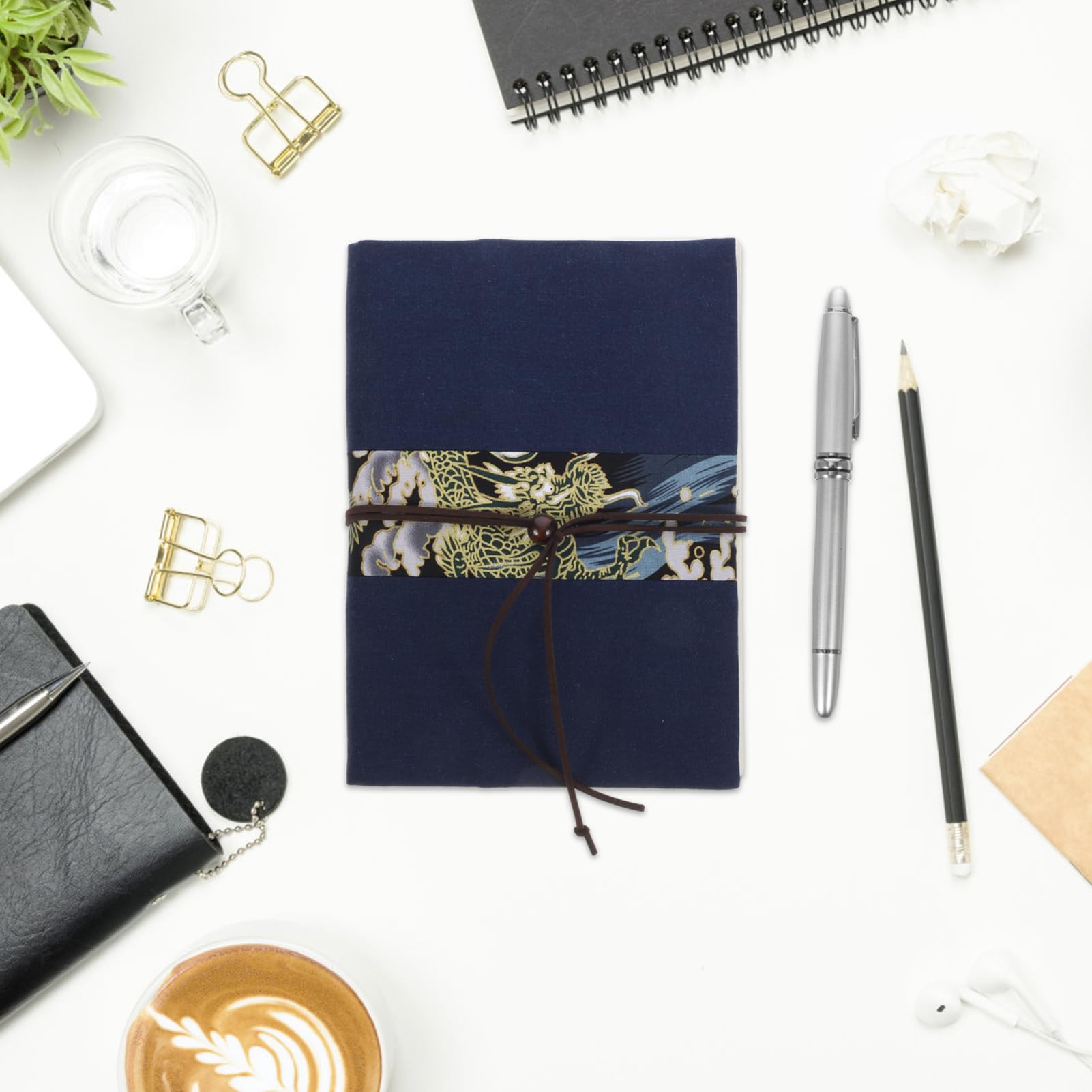 EXCEART 5pièces Housse De Fait Main Protège-cahier Ornemental Étui De Élégant Pour Anti-rayures Et Réutilisable