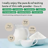 Vista 5 de Z Natural Foods - Leche en polvo entera premium - Leche en polvo para hornear, cocinar, bebidas - Leche en polvo seca, pasteurizada, sin OMG, sin