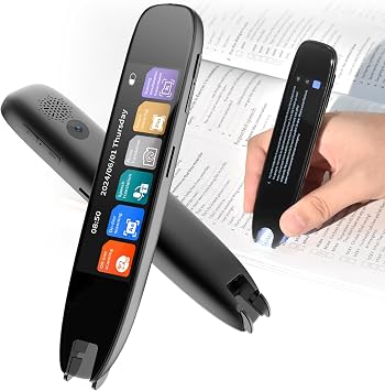 Scan Reader Pen, 142 Languages Scan Translator Pen,Supports Speech & Scan to Text, Real Time Pen Reader Scanner,Smart Reading Pen for Dyslexia, Elderly, Kids, Students (Dark Grey)