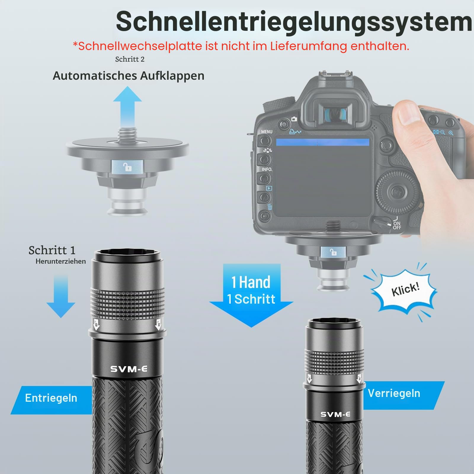 SIRUI SVM-E Kohlefaser-Verlängerungsstange für Kamera-Einbeinstativ der P-Serie und SVM-Serie, 32 cm (12,6 Zoll), 0ne-Abschnitt, Schnellwechsel-Verlängerungsrohr
