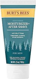 Burt's Bees Soothing Moisturizer + After Shave with Aloe & Hemp, For Men, 2.5 Ounces