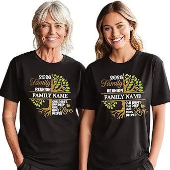 2026 Custom Family Reunion Shirts with 'Our Roots Run Deep' Tree Design