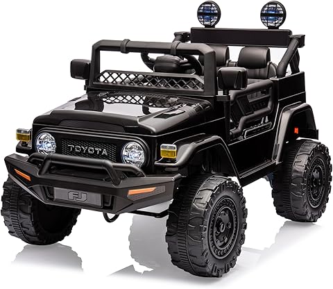 Voiture électrique Toyota 12V, télécommande, suspension, ceinture