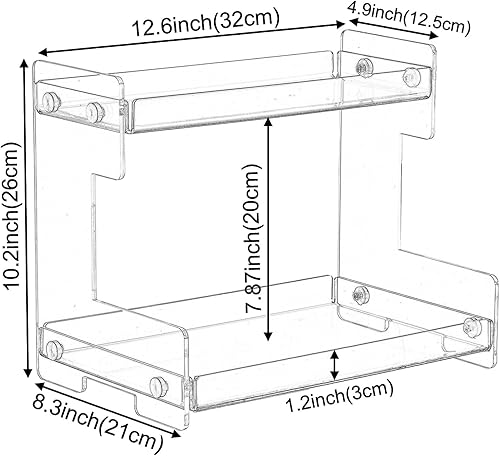 Miniatura 3 de NEWRAIN - Organizador de baño organizador de maquillaje de 2 niveles para cosméticos soporte de tocador para lápiz labial organizadores de gabinetes