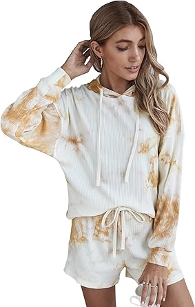 tie dye hoodie and shorts set
