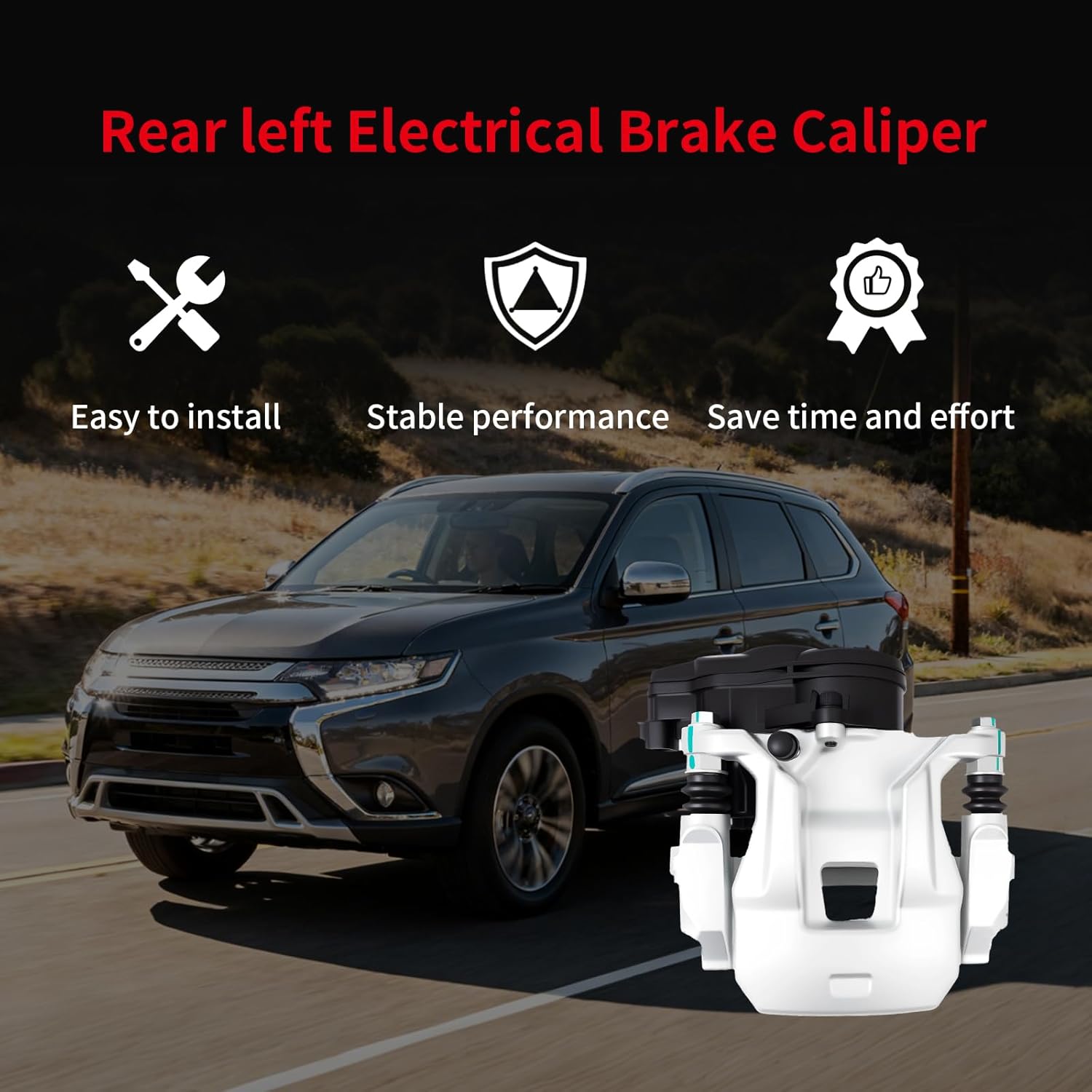 4605C043 Rear Left Electric Brake Caliper Assembly Fit for 2017-2020 Mitsubishi Outlander Fit for 2018-2022 PHEV Fit for 2018-2022 Eclipse Cross Replace 4605B565 4605B637 4605B799
