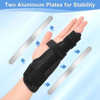 Pinky Finger Splint, 4th or 5th Fingers Splint for Boxer’s Fracture, Arthritis, Tendonitis, Metacarpal Support Hand Brace Fits Left or Right Hand, L